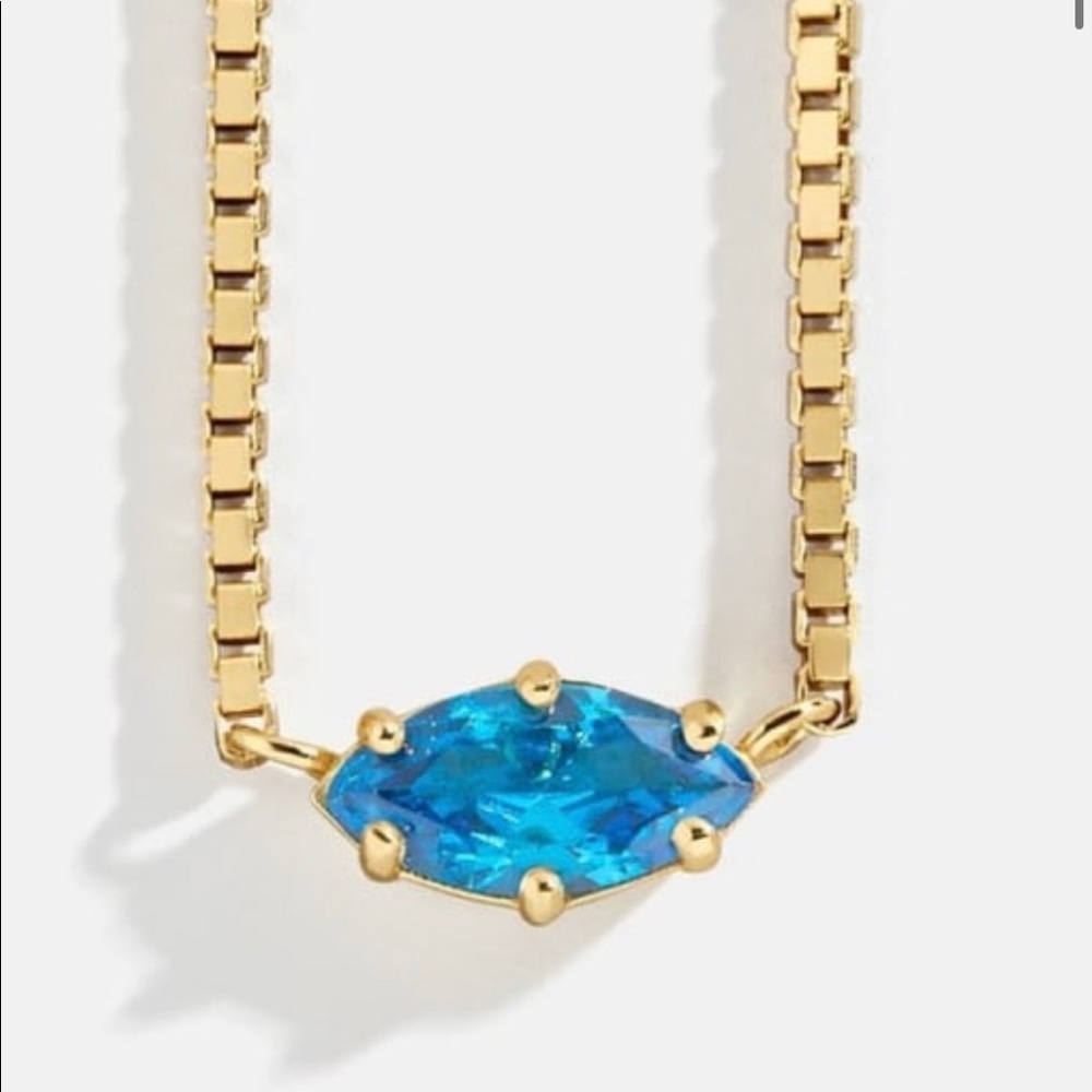 Aqua blue eye necklace